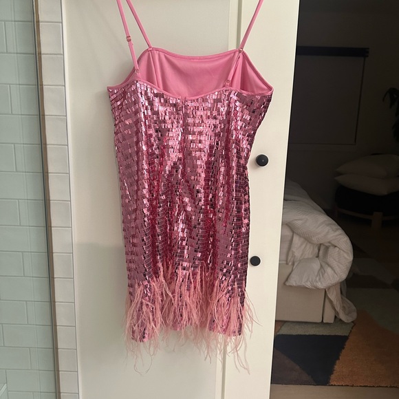 Anthropologie Sequin and Feather Dress - Picture 5 of 6